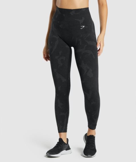 Women's Gymshark Adapt Camo Seamless Leggings Black | CA 571360